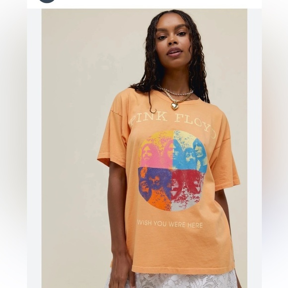 Daydreamer Tops - Daydreamer Pink Floyd wish you were here peach tee new Xsmall